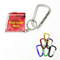 Tape Measure LED Flashlight Key Chain W/ Carabiner